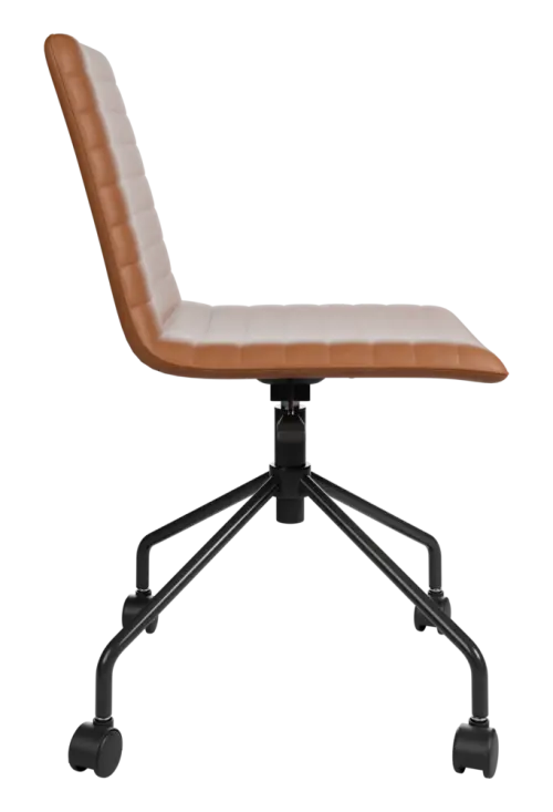 ARCA MOVE BLACK, židle kancelářská, ekologická kůže cappuccino